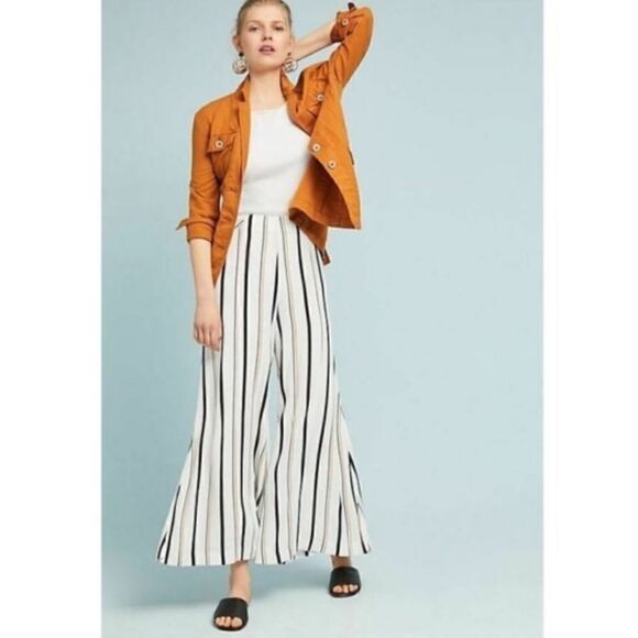 Anthropologie ett:twa Manon Flowy Striped Pants Women’s 2 - Picture 1 of 5
